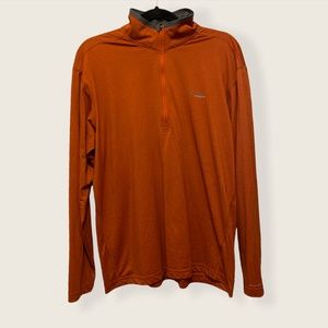 Mens Columbia Titanium Rust 1/2 Zip Long Sleeve